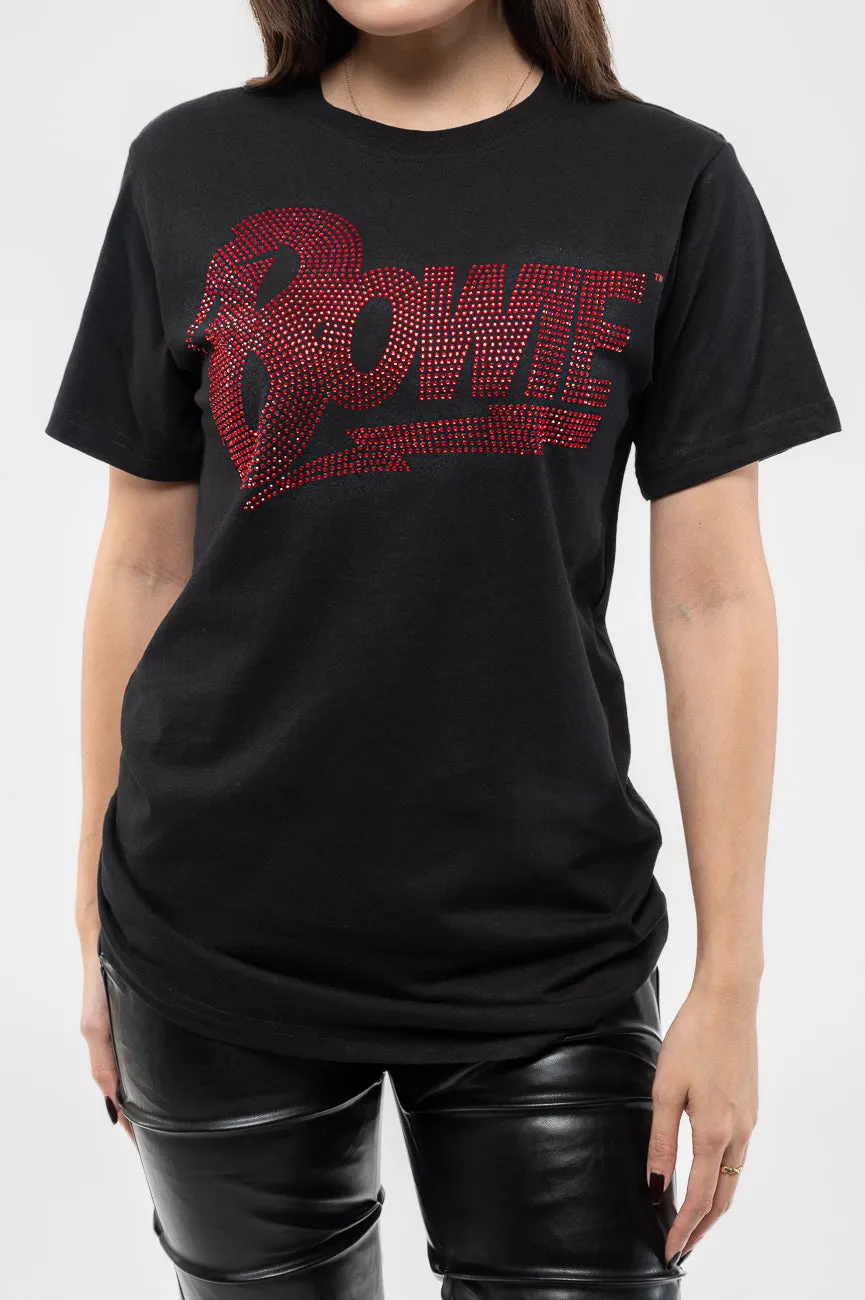 David Bowie Diamante Flash T Shirt sold by Paradiso Clothing product image thumbnail 3