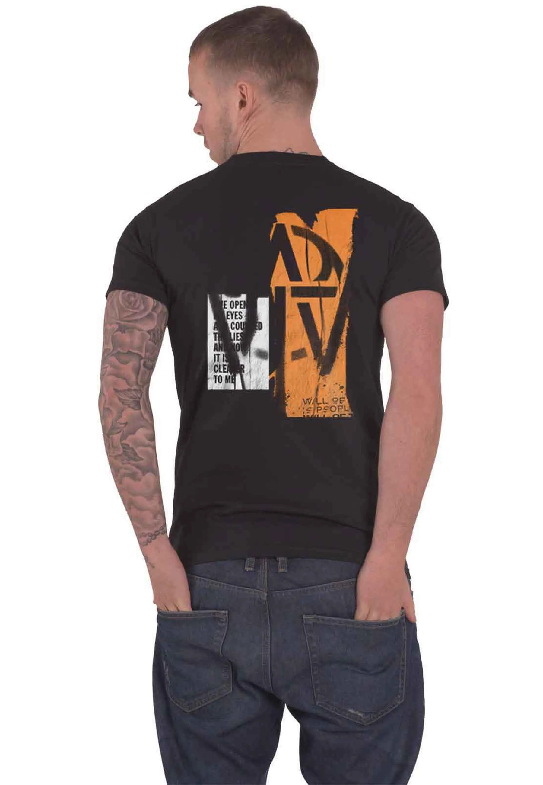 Muse Will Of The People Orange Stencil T Shirt sold by Paradiso Clothing product image thumbnail 2