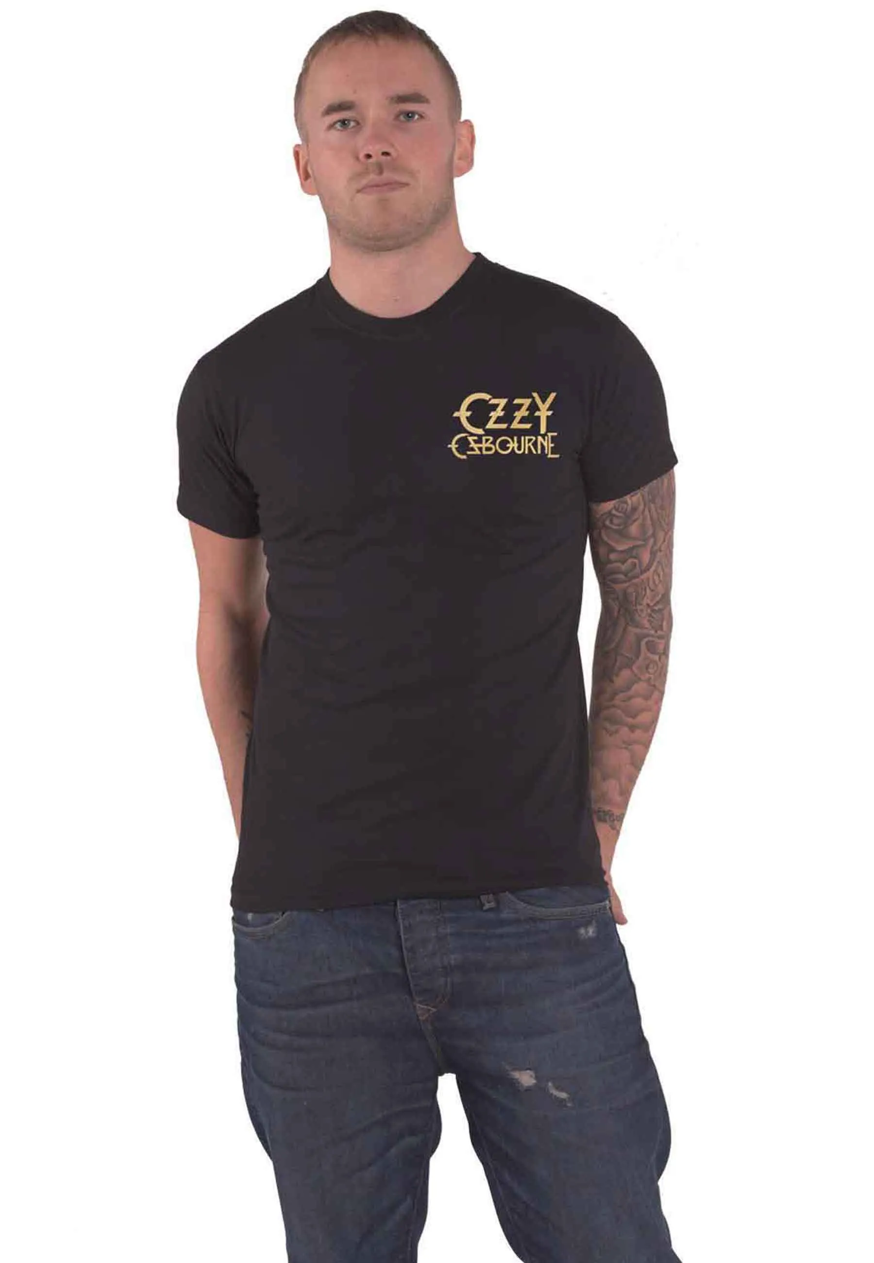 Ozzy Osbourne Patient No 9 Gold T Shirt sold by Paradiso Clothing