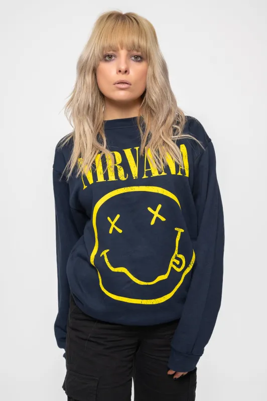 Nirvana Yellow Grunge Smile Sweatshirt sold by Paradiso Clothing