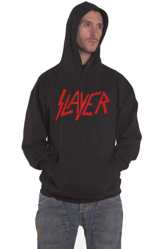 Slayer Distressed Band Logo Hoodie sold by Paradiso Clothing