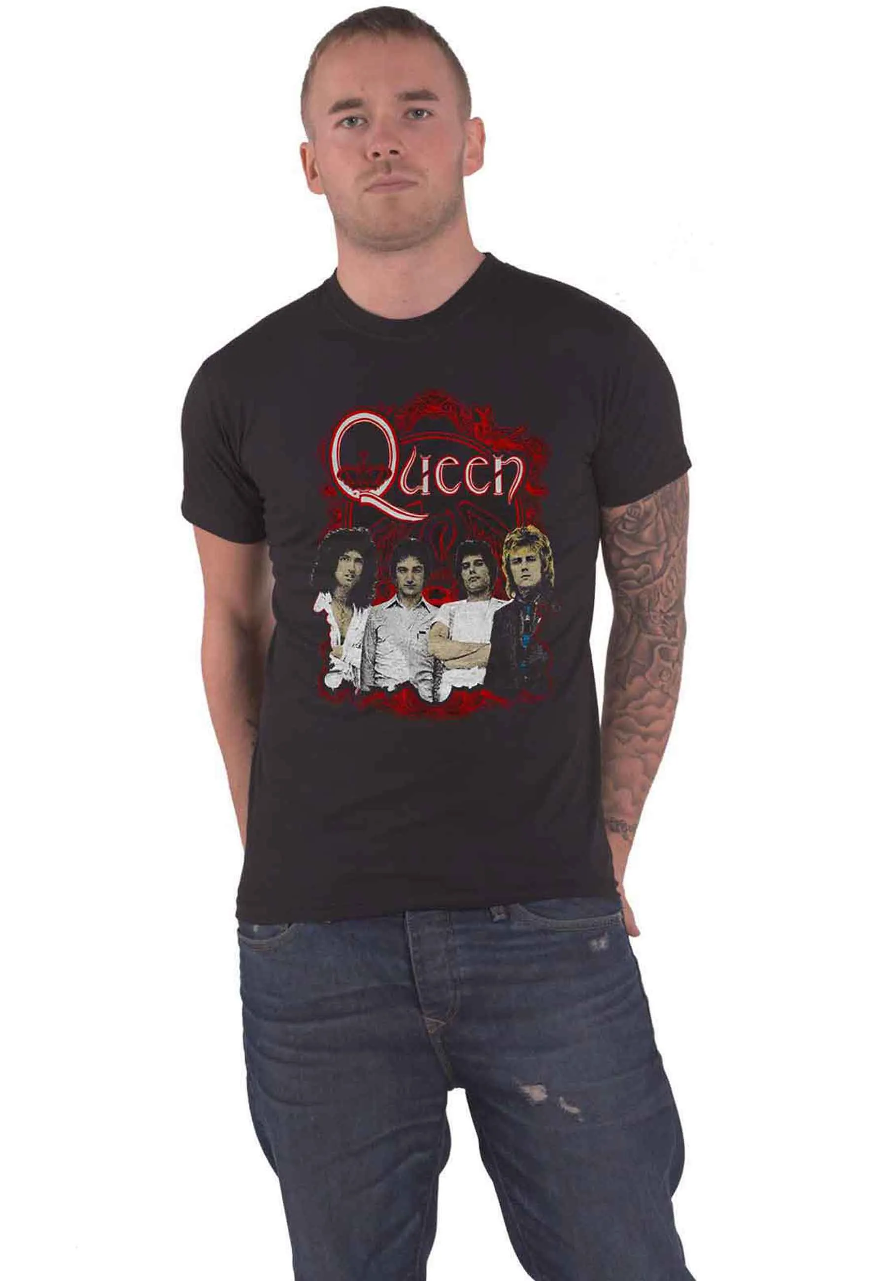 Queen Ornate Crest T Shirt sold by Paradiso Clothing