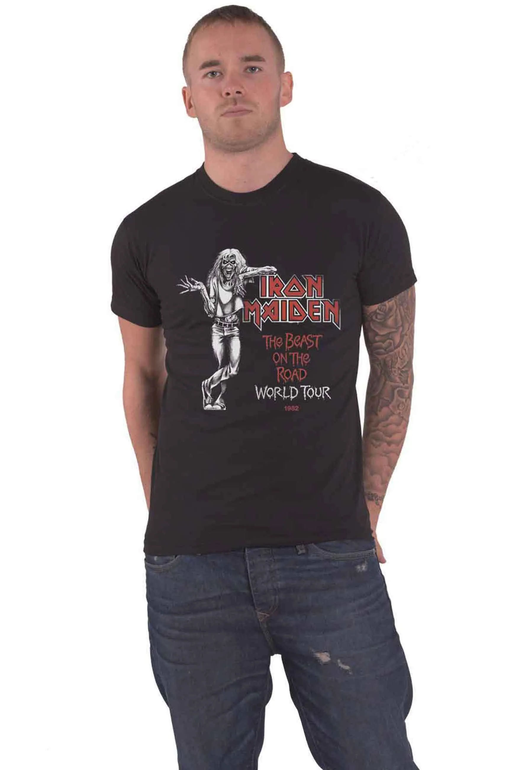 Iron Maiden Beast Over Hammersmith World Tour 82 T Shirt sold by Paradiso Clothing