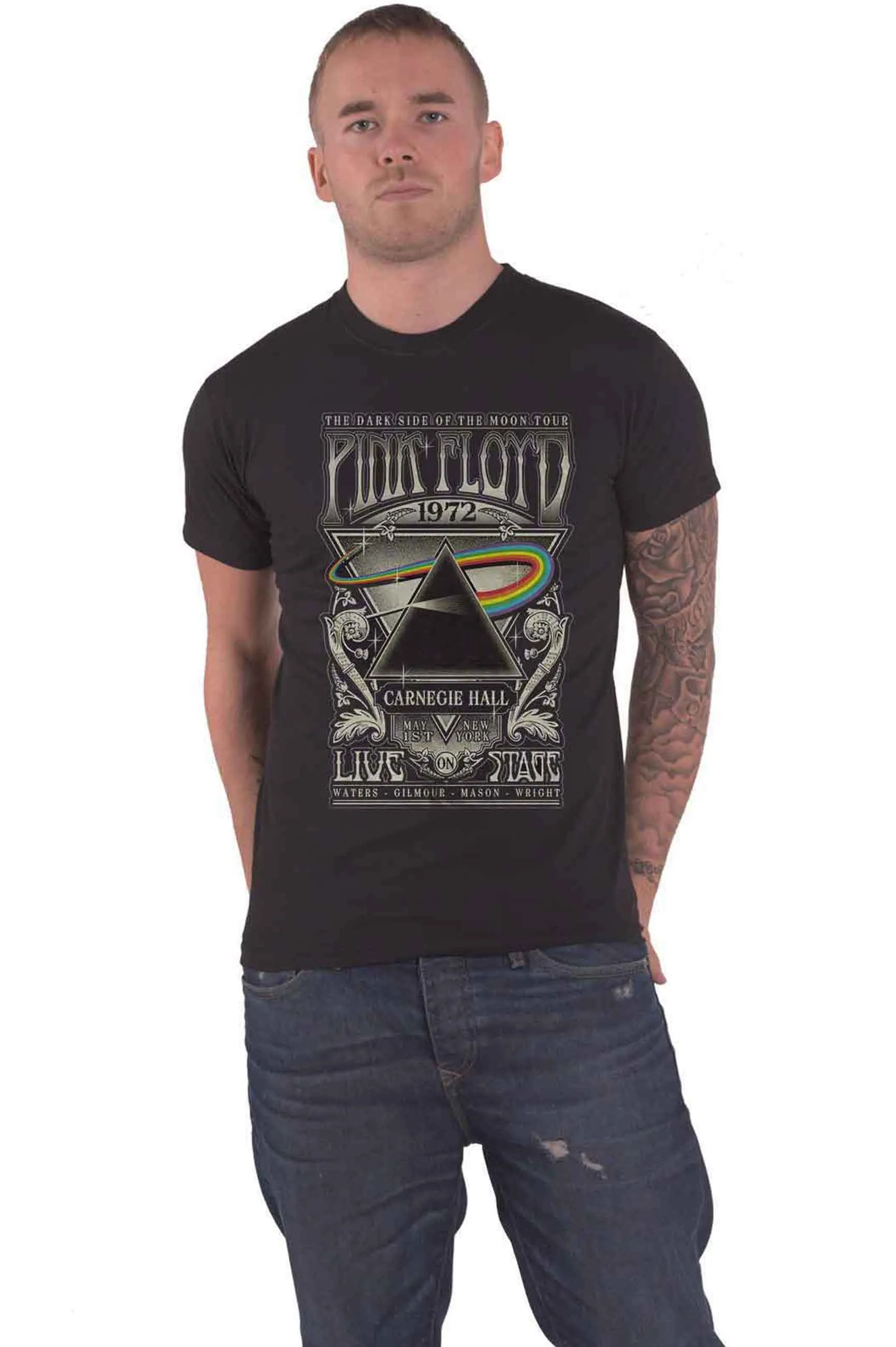 Pink Floyd Carnegie Hall Poster Band Logo T Shirt sold by Paradiso Clothing