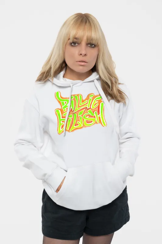 Billie Eilish Airbrush Flames Blohsh Hoodie made by Paradiso Clothing
