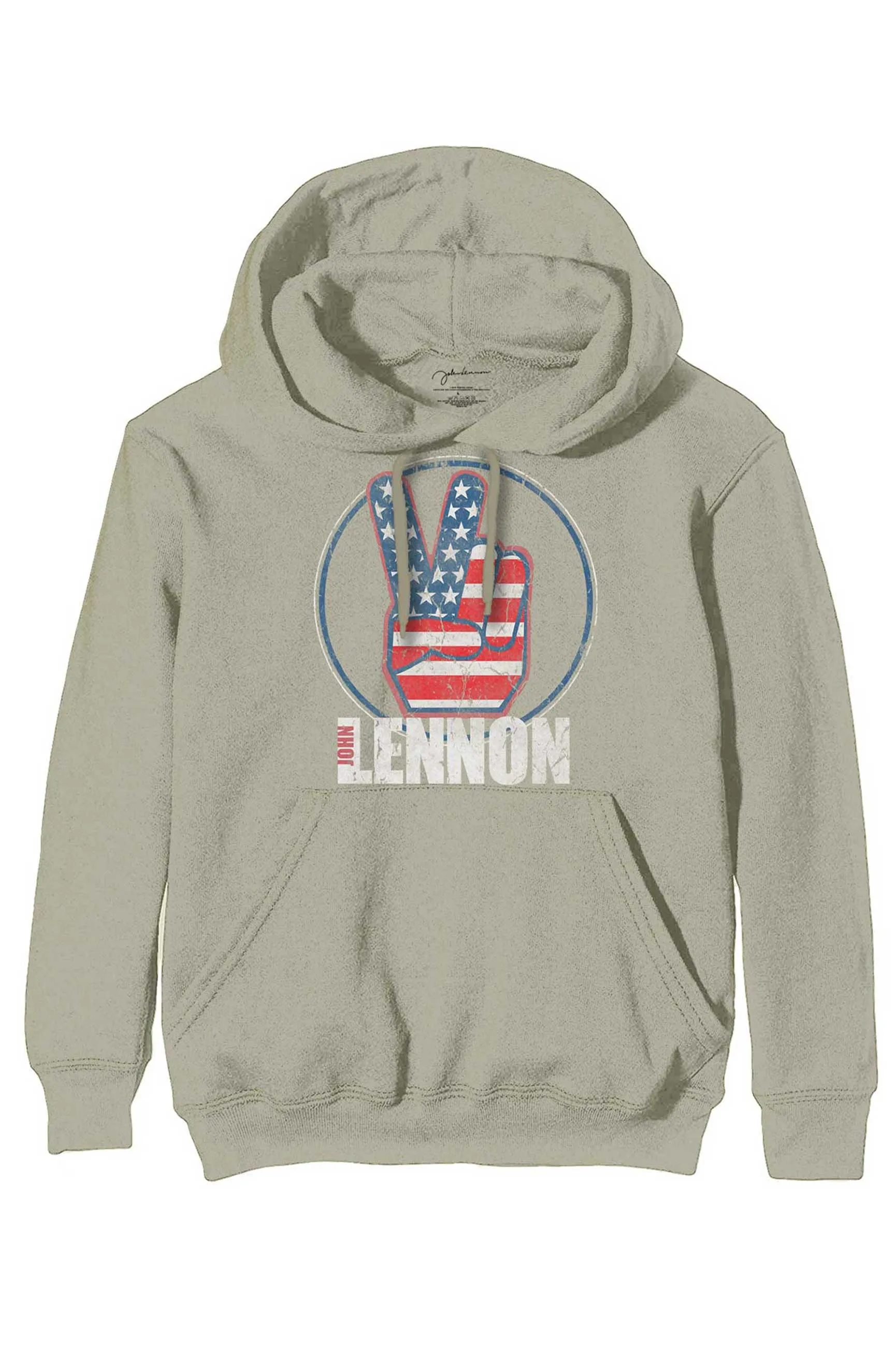John Lennon Peace Fingers US Flag Hoodie sold by Paradiso Clothing