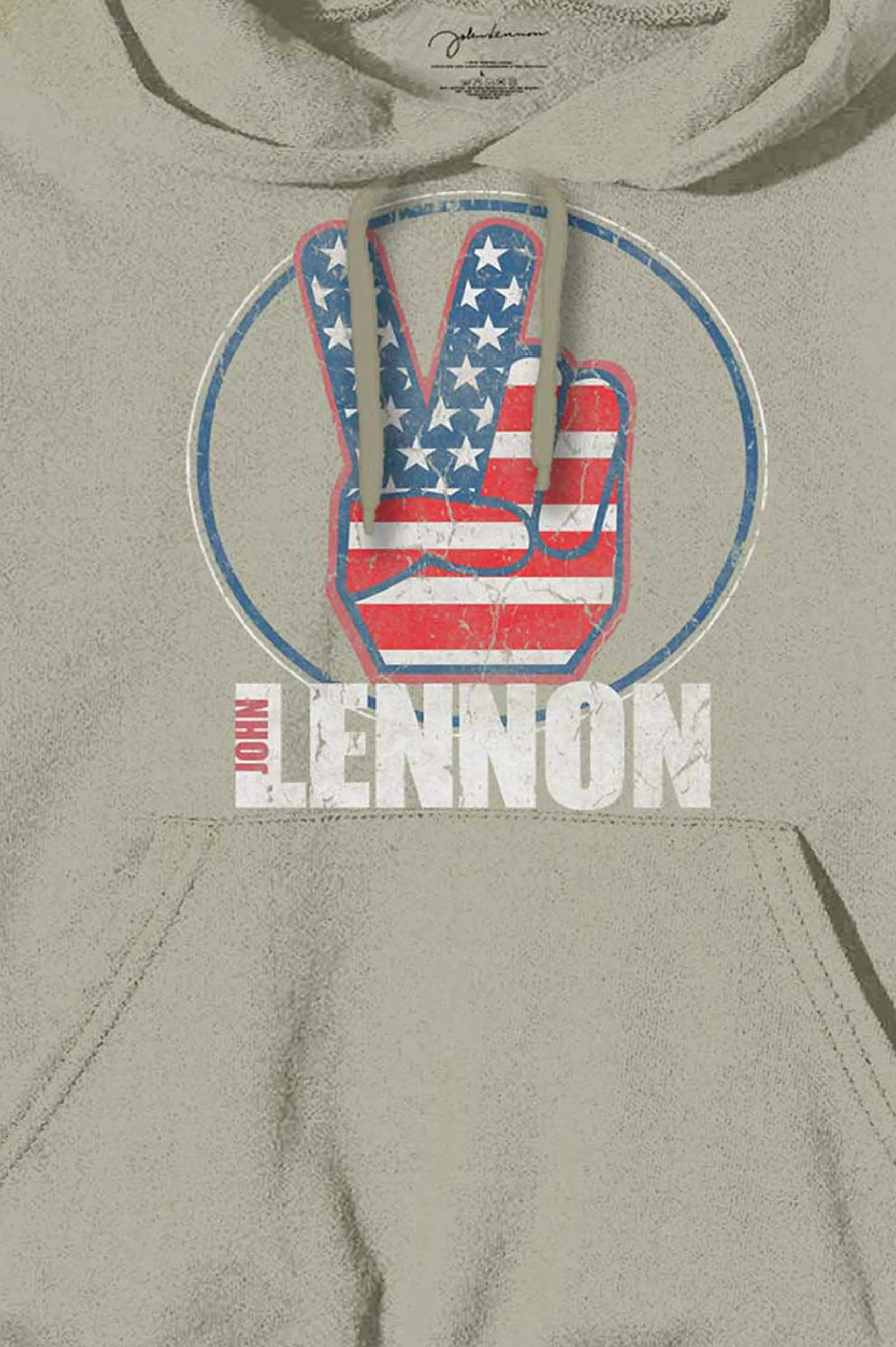 John Lennon Peace Fingers US Flag Hoodie sold by Paradiso Clothing product image thumbnail 2