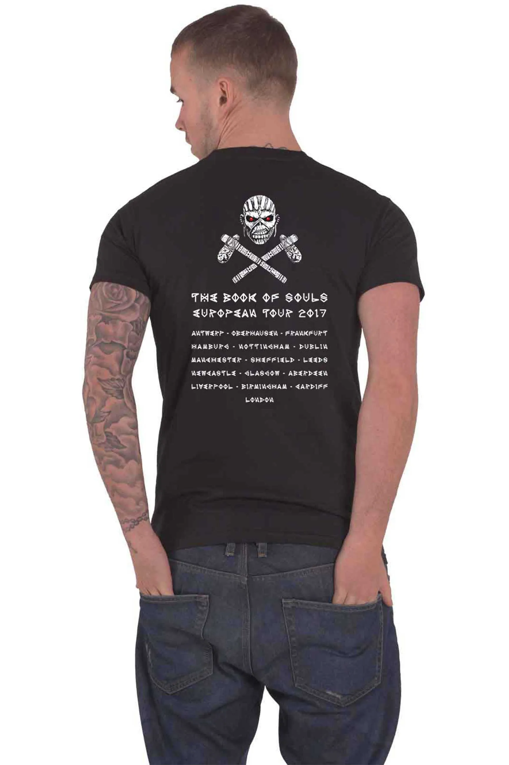 Iron Maiden Axe Eddie Book of Souls European Tour T Shirt sold by Paradiso Clothing product image thumbnail 2