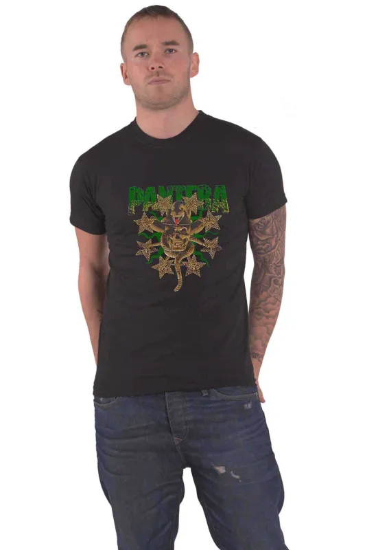 Pantera Skull And Snake Diamante T Shirt sold by Paradiso Clothing