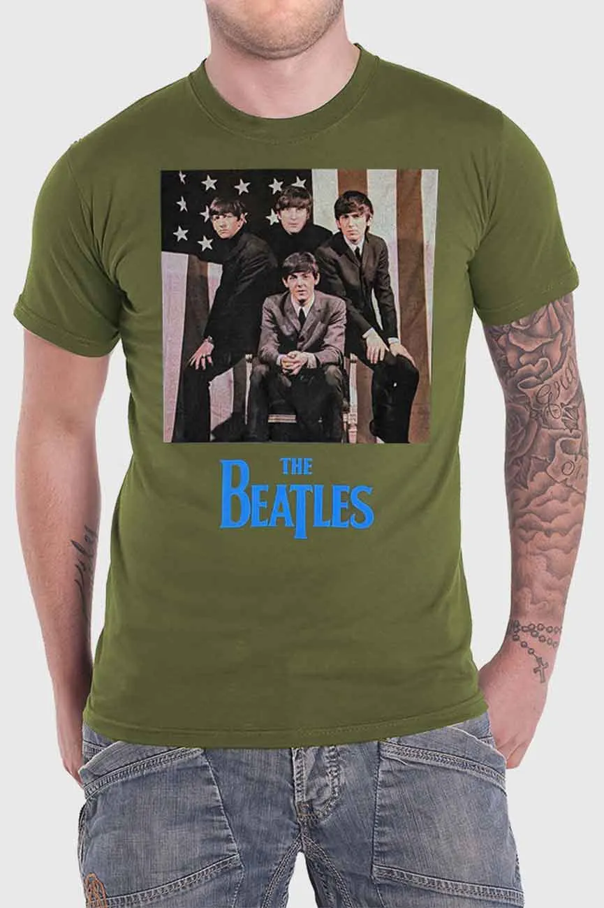 The Beatles US Flag Photo Tee sold by Paradiso Clothing product image thumbnail 2