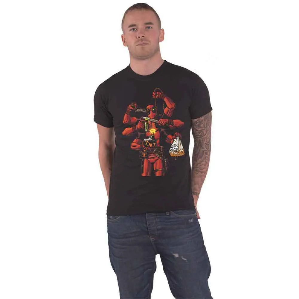 Deadpool T Shirt Arms new Official Marvel Black sold by Paradiso Clothing