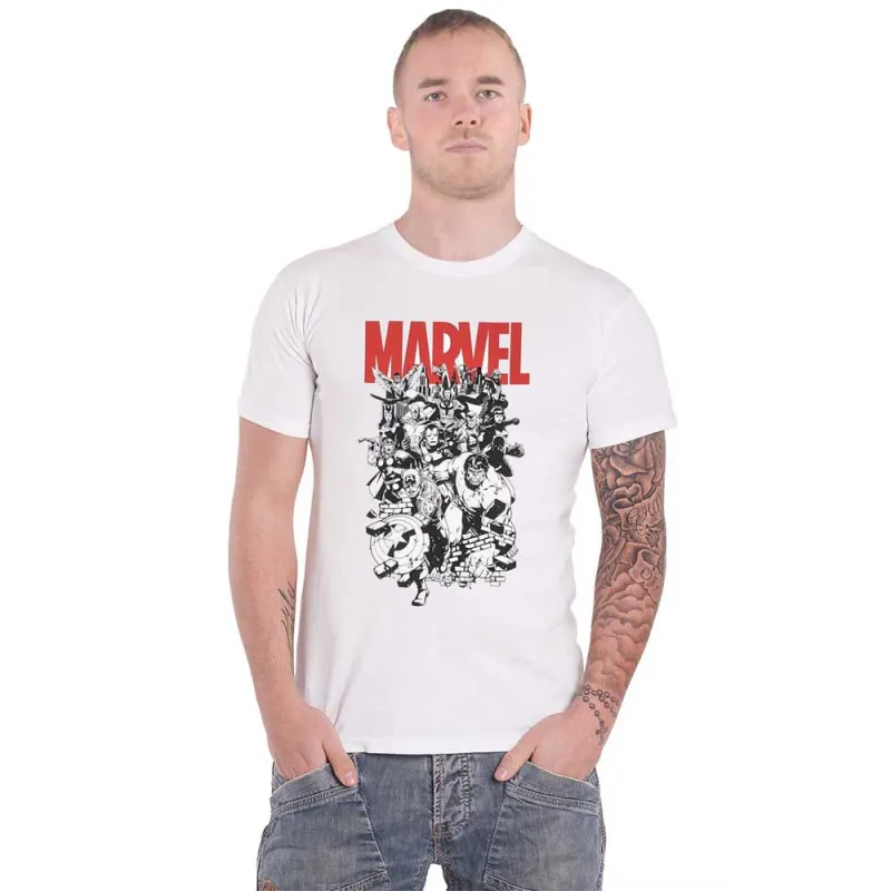 Marvel B&W Characters T Shirt sold by Paradiso Clothing