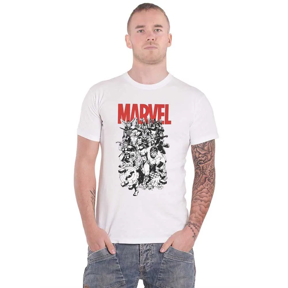 Marvel B&W Characters T Shirt sold by Paradiso Clothing