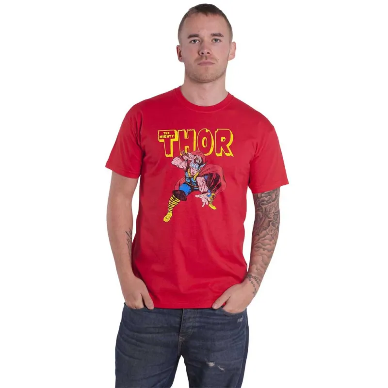 Thor Hammer Distressed Marvel T Shirt sold by Paradiso Clothing