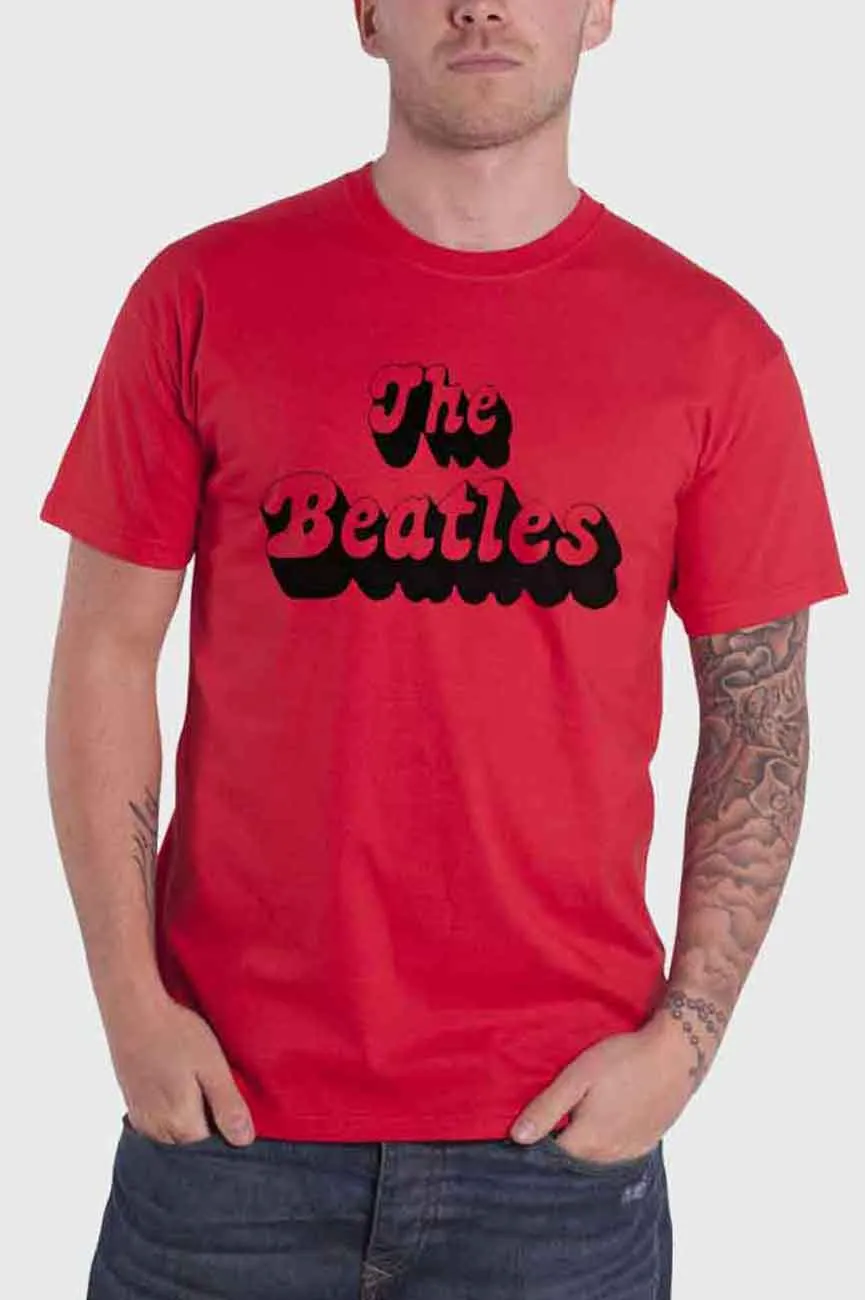 The Beatles Text Band Logo Shadow T Shirt sold by Paradiso Clothing product image thumbnail 3
