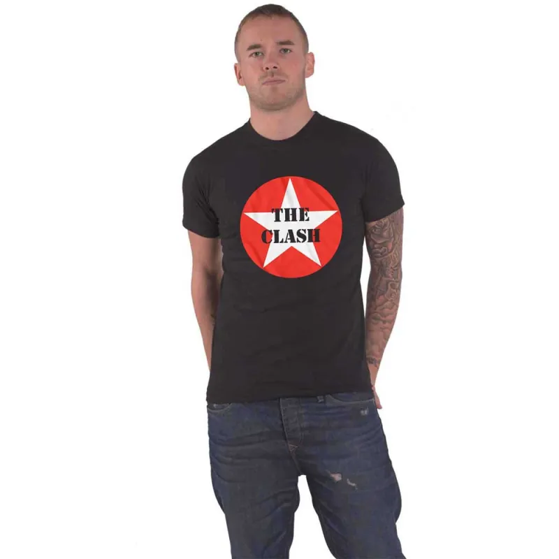 The Clash Star Badge Logo T Shirt made by Paradiso Clothing