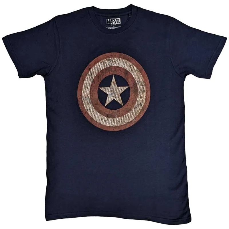 Captain America Embroidered Shield Marvel T Shirt sold by Paradiso Clothing