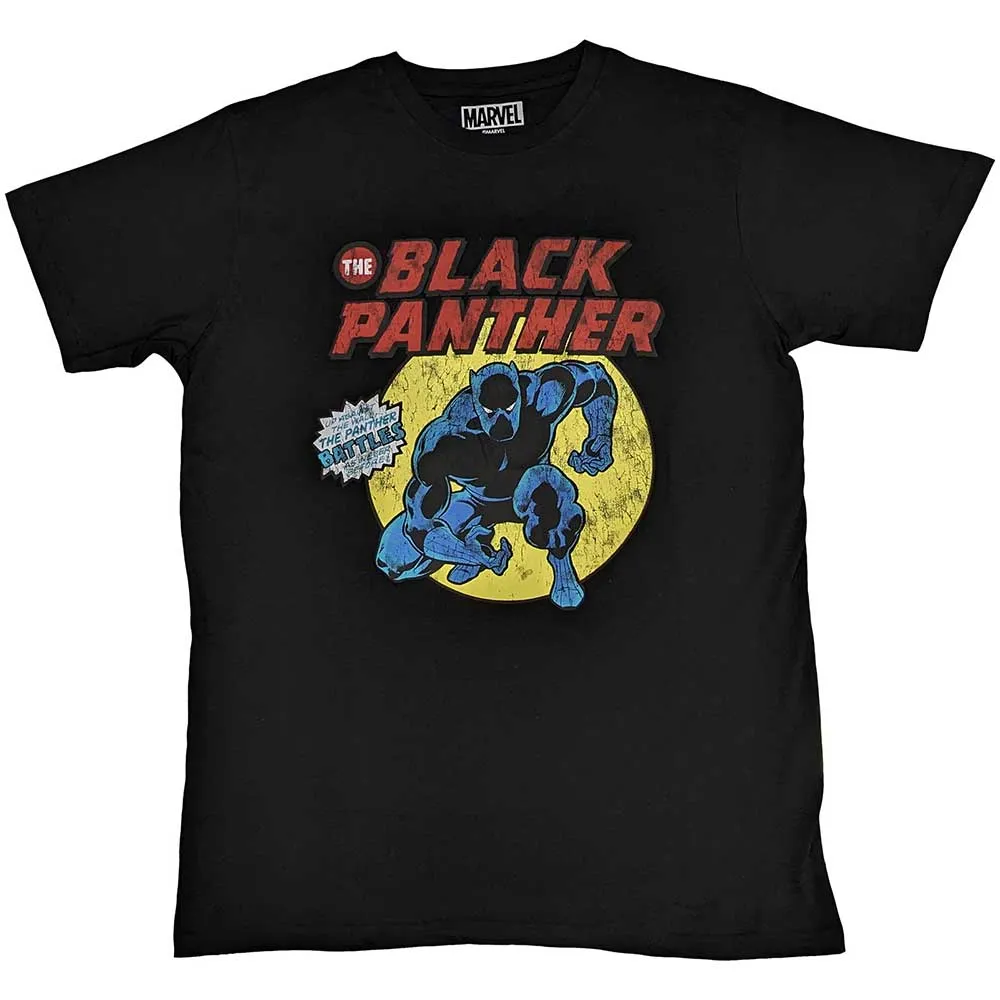 Black Panther Retro Comic Marvel T Shirt sold by Paradiso Clothing