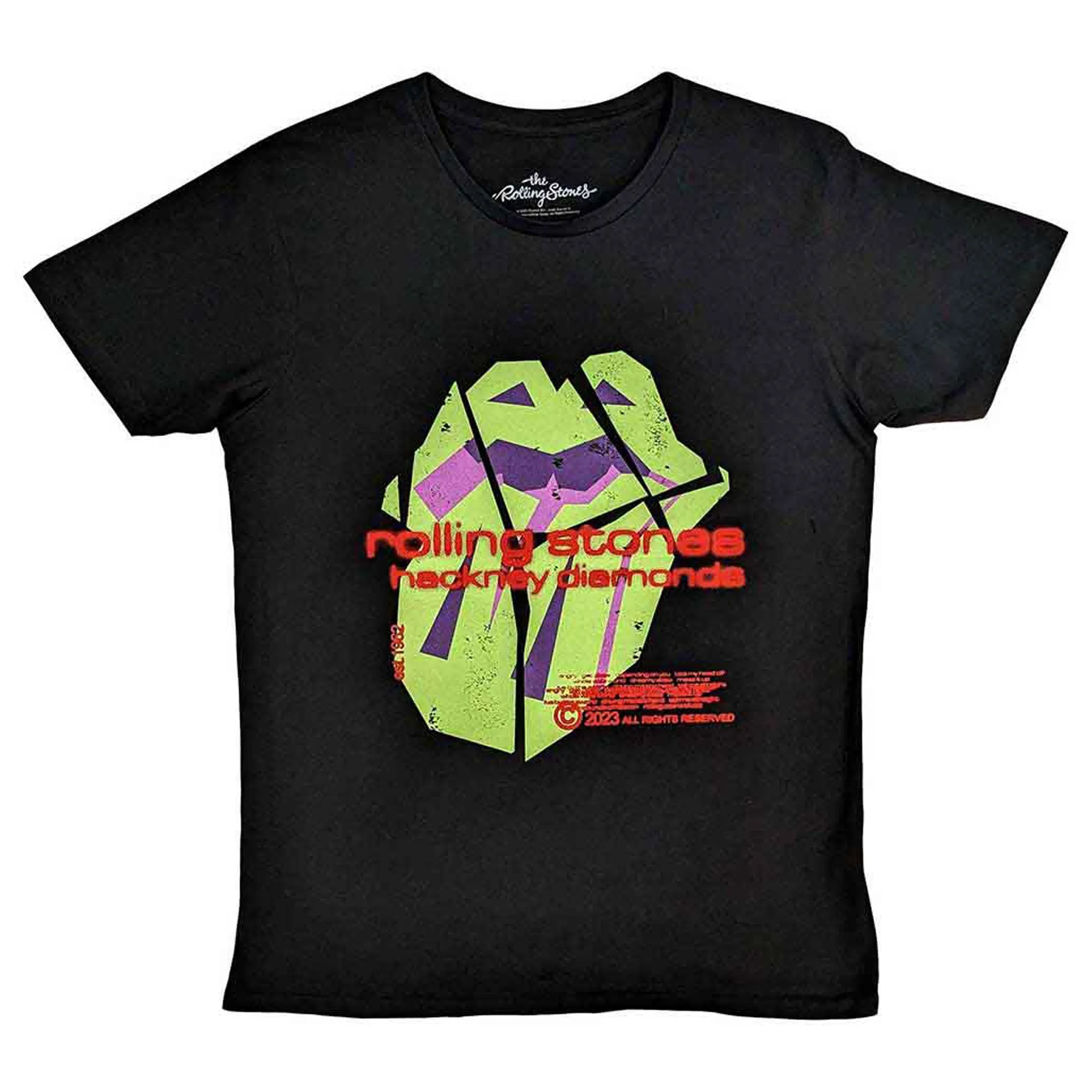 The Rolling Stones Hackney Diamonds Neon Tongue T Shirt sold by Paradiso Clothing
