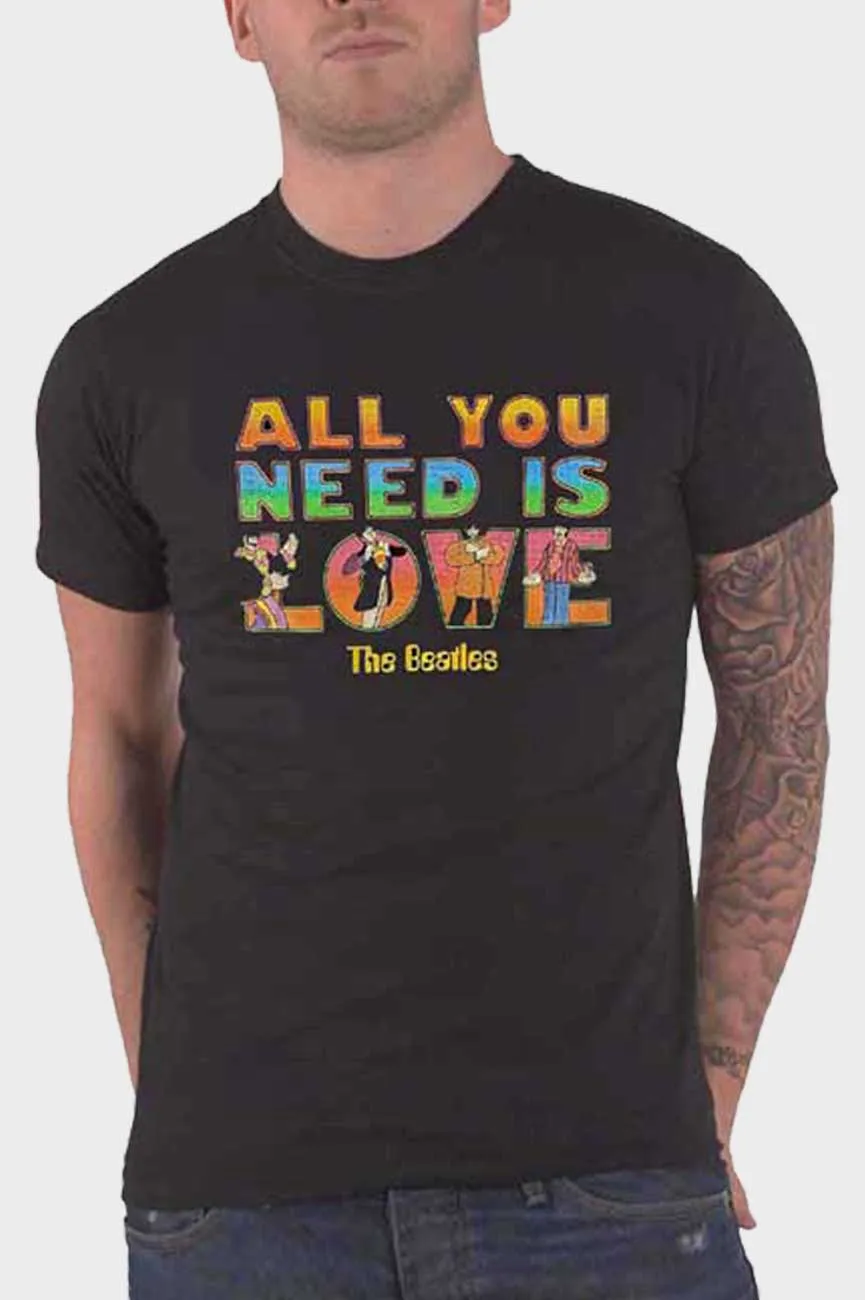 The Beatles Yellow Submarine All You Need Is Love Stacked T Shirt sold by Paradiso Clothing product image thumbnail 2
