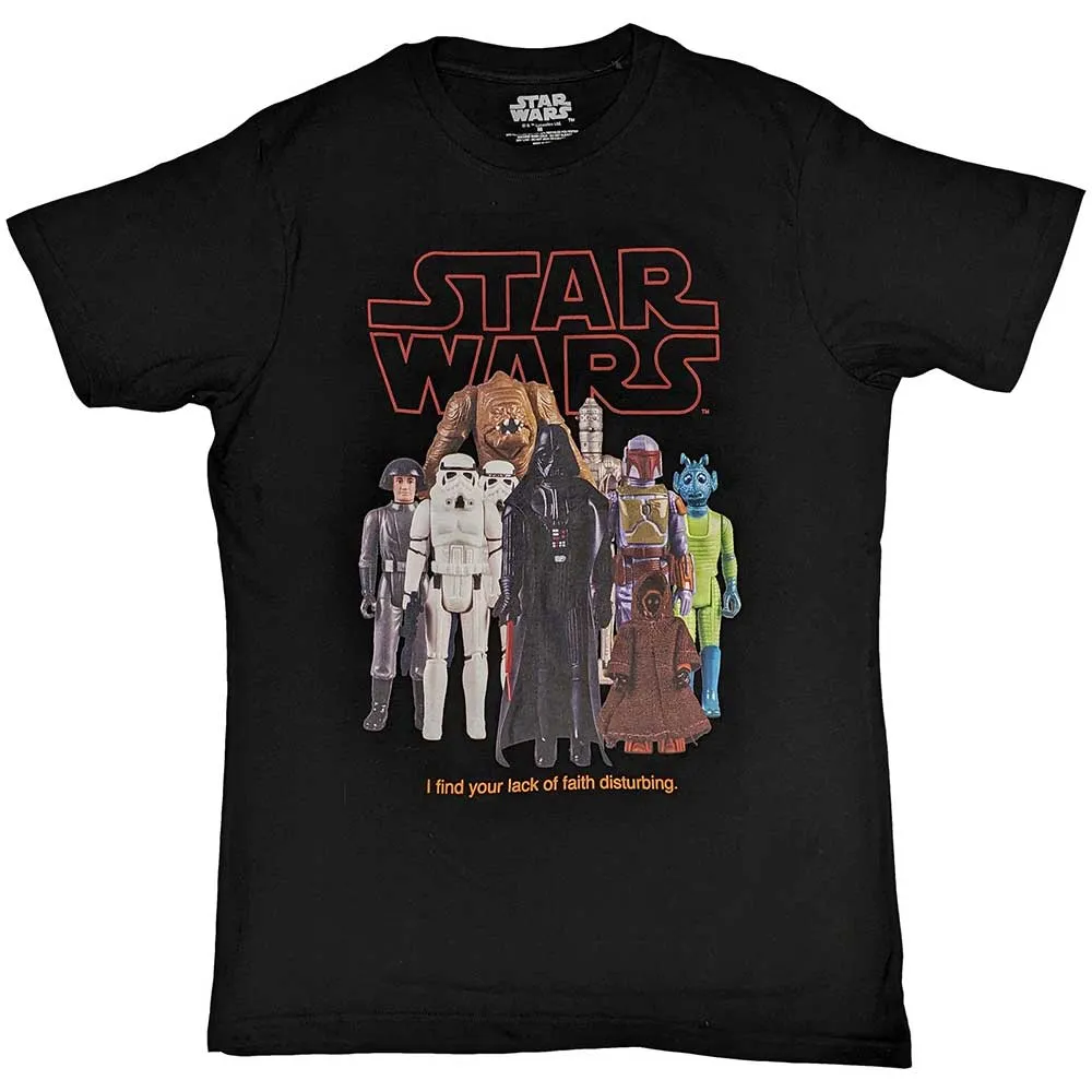 Star Wars T Shirt Empire Toy Figures new Official Mens Black sold by Paradiso Clothing