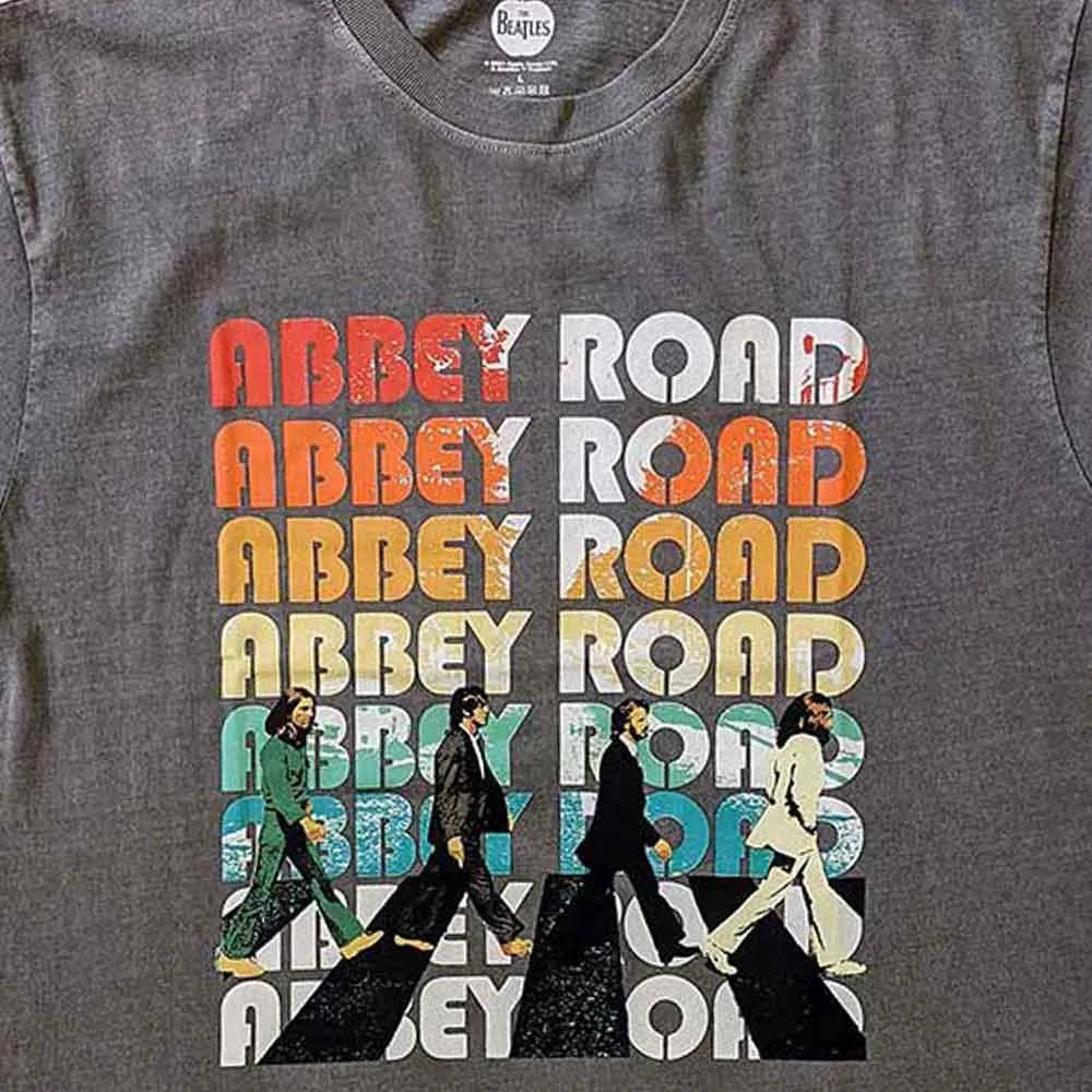 The Beatles Abbey Road Stacked Mud Wash T Shirt sold by Paradiso Clothing product image thumbnail 2