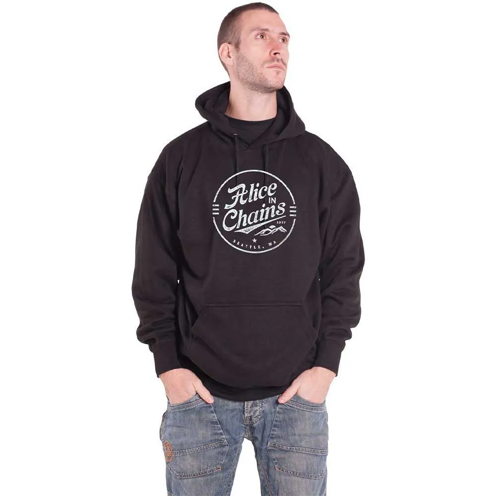 Alice In Chains Circle Emblem Pullover Hoodie sold by Paradiso Clothing
