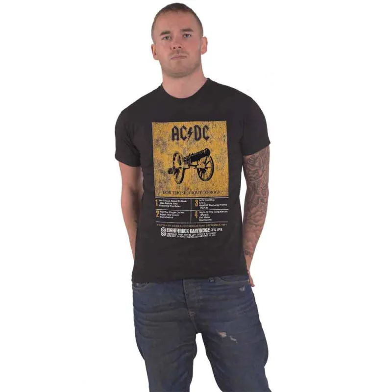 AC/DC For Those About To Rock 8 Track T Shirt made by AC/DC