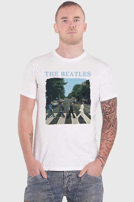 The Beatles Abbey Road & Logo T Shirt sold by Paradiso Clothing