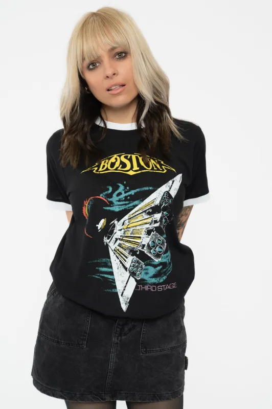 Boston US Tour '87 Ringer T Shirt sold by Paradiso Clothing