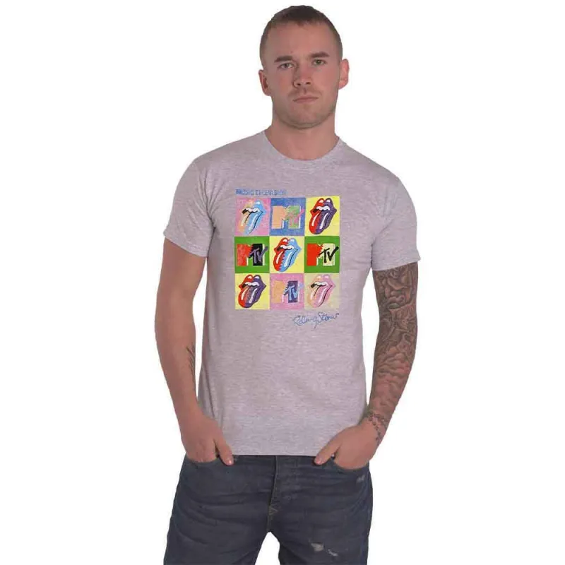 The Rolling Stones MTV Warhol Squares T Shirt made by the Rolling Stones