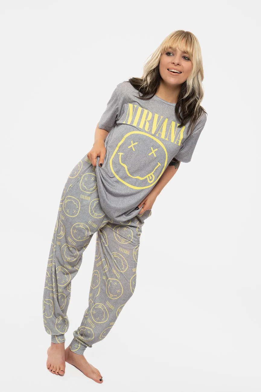Nirvana Yellow Grunge Smile Pyjamas sold by Paradiso Clothing product image thumbnail 5