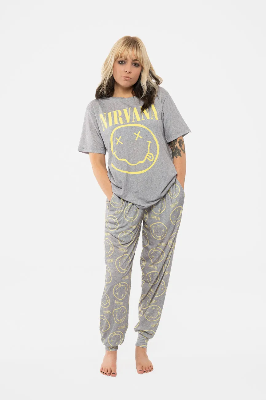 Nirvana Yellow Grunge Smile Pyjamas sold by Paradiso Clothing product image thumbnail 2