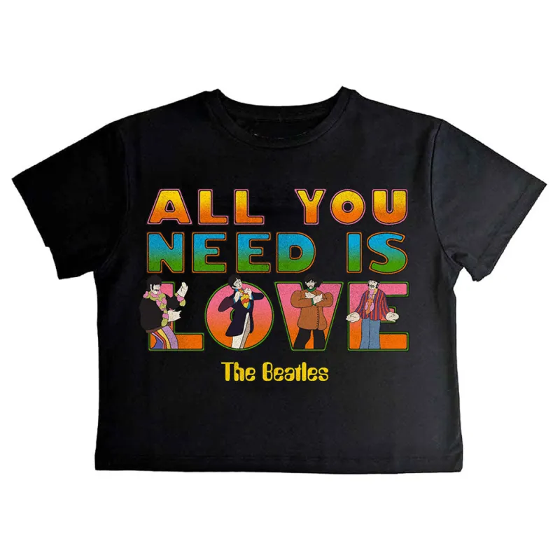 The Beatles Yellow Submarine AYNIL Stacked Crop Top made by The Beatles