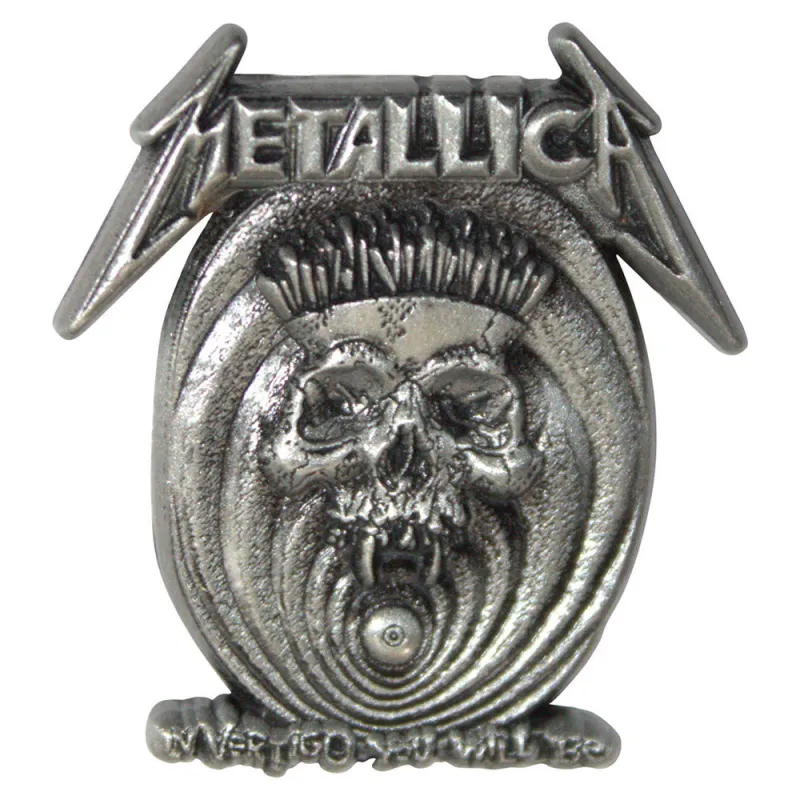 Metallica In Vertigo Band Logo Pin Badge sold by Paradiso Clothing