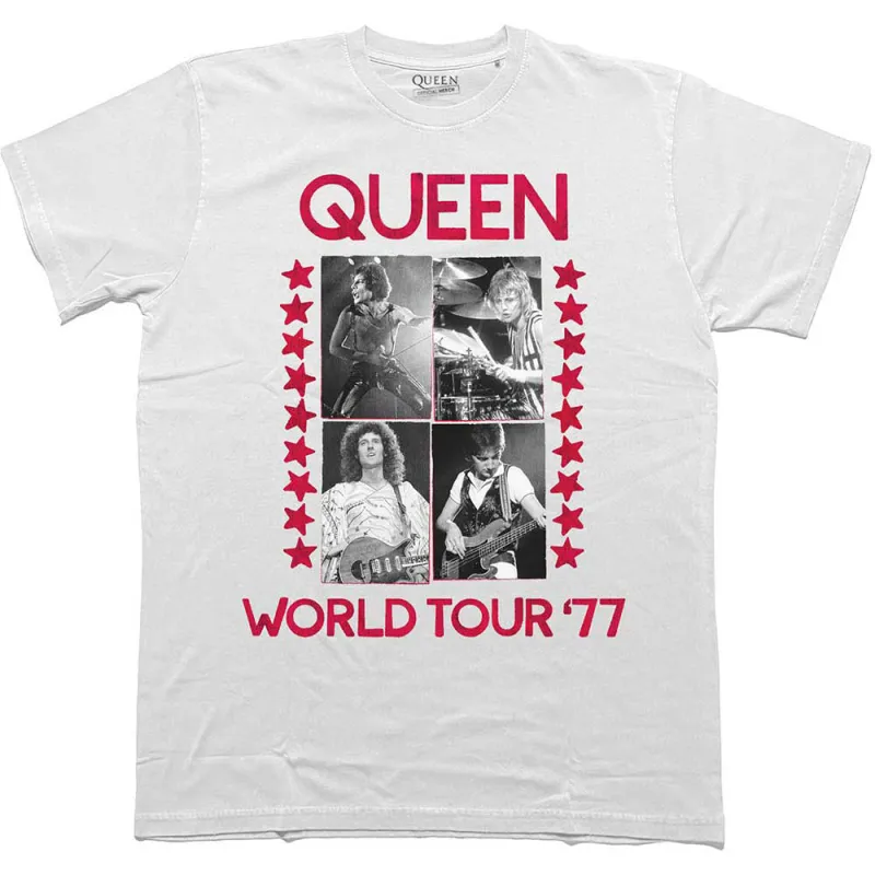 Queen World Tour 77 logo T Shirt sold by Paradiso Clothing