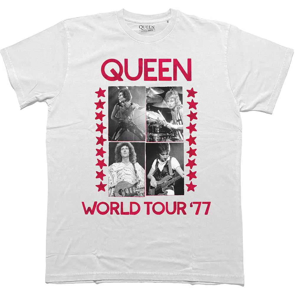 Queen World Tour 77 logo T Shirt sold by Paradiso Clothing