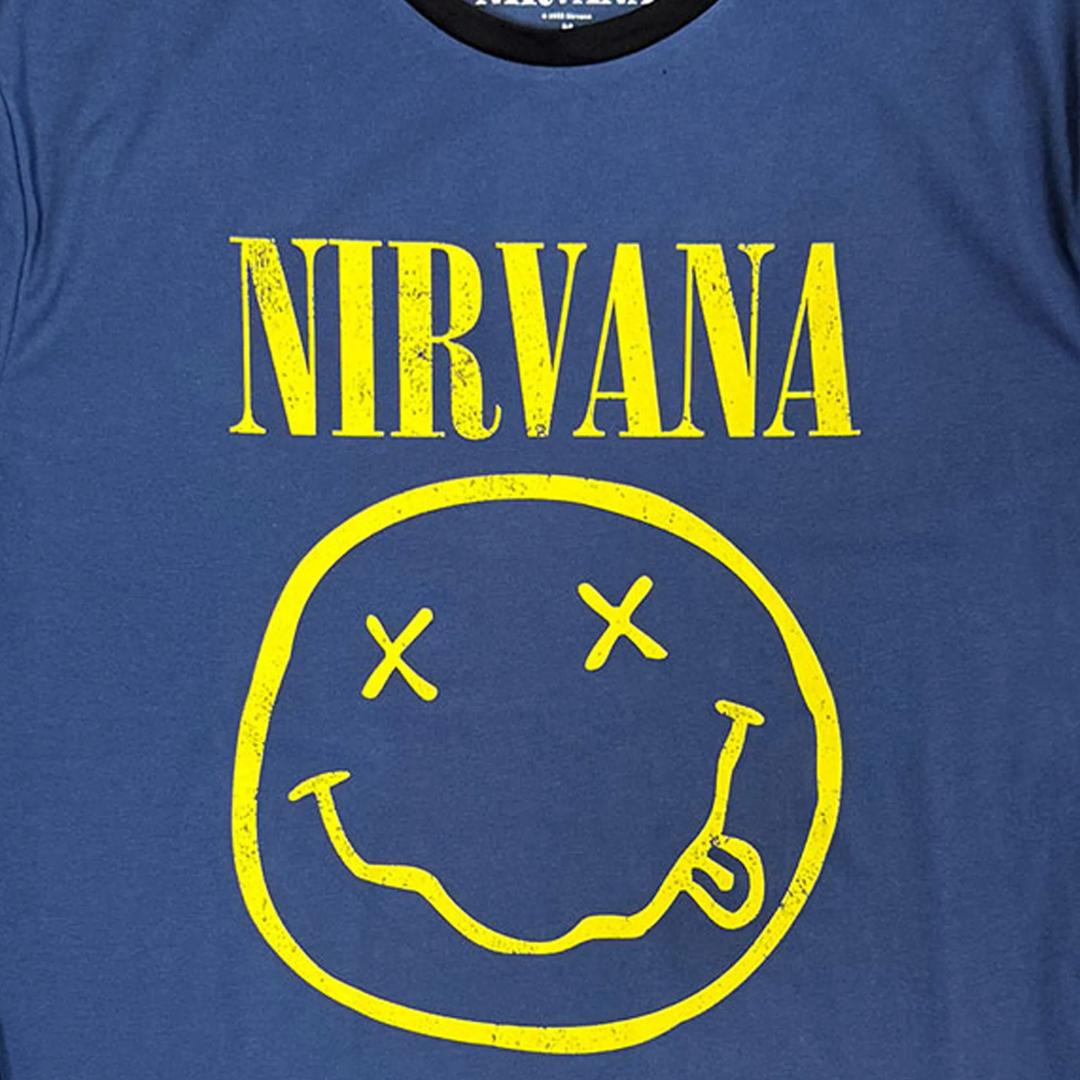 Nirvana Yellow Grunge Face Layered Long Sleeve T Shirt sold by Paradiso Clothing product image thumbnail 2