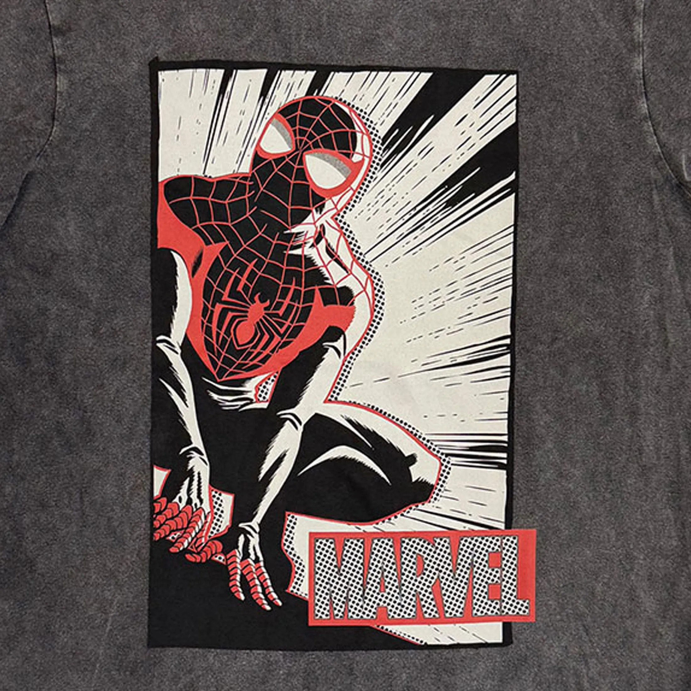 SpiderMan Crouch Cartoon Stone Wash T Shirt sold by Paradiso Clothing product image thumbnail 2