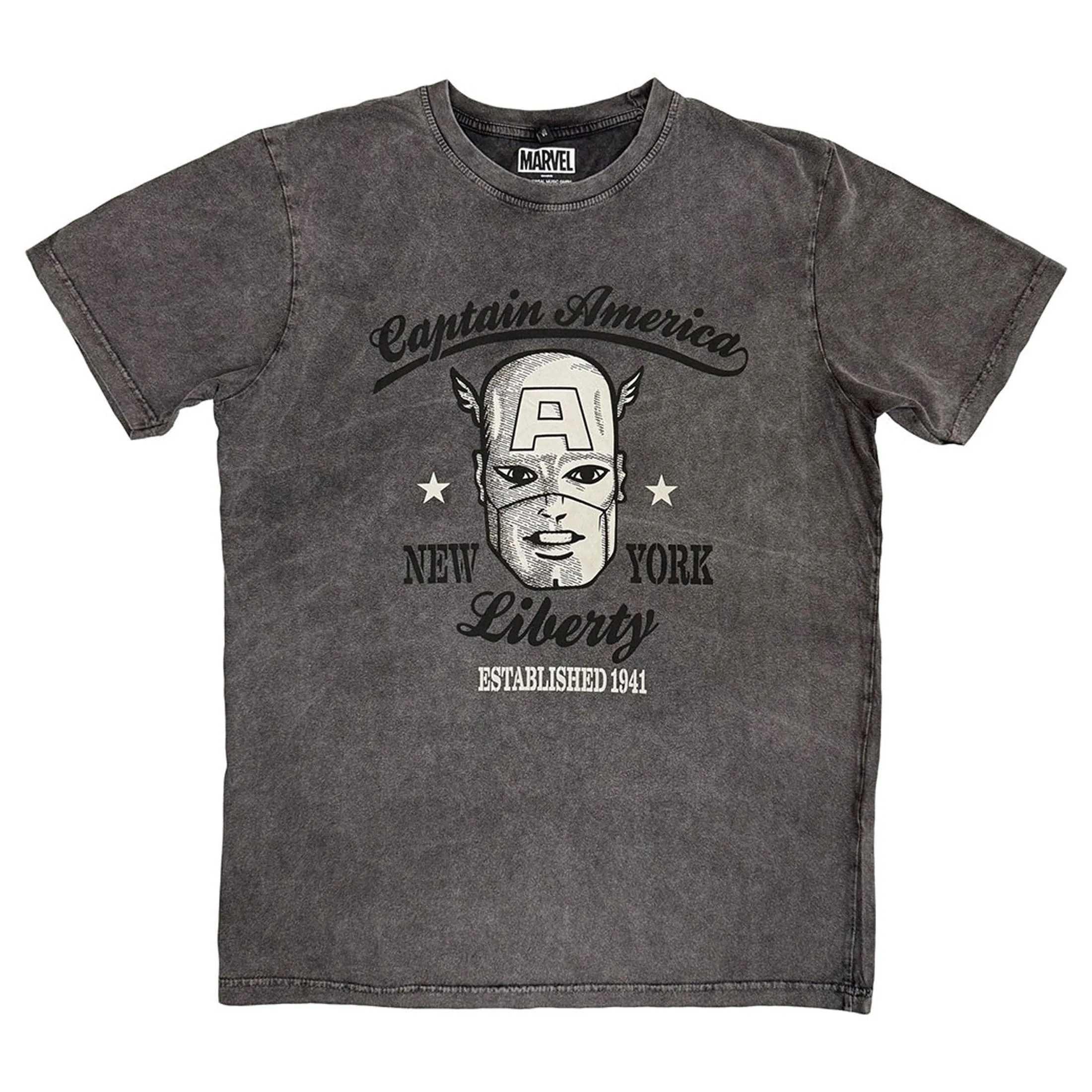Captain America Est 1941 Stone Wash T Shirt sold by Paradiso Clothing