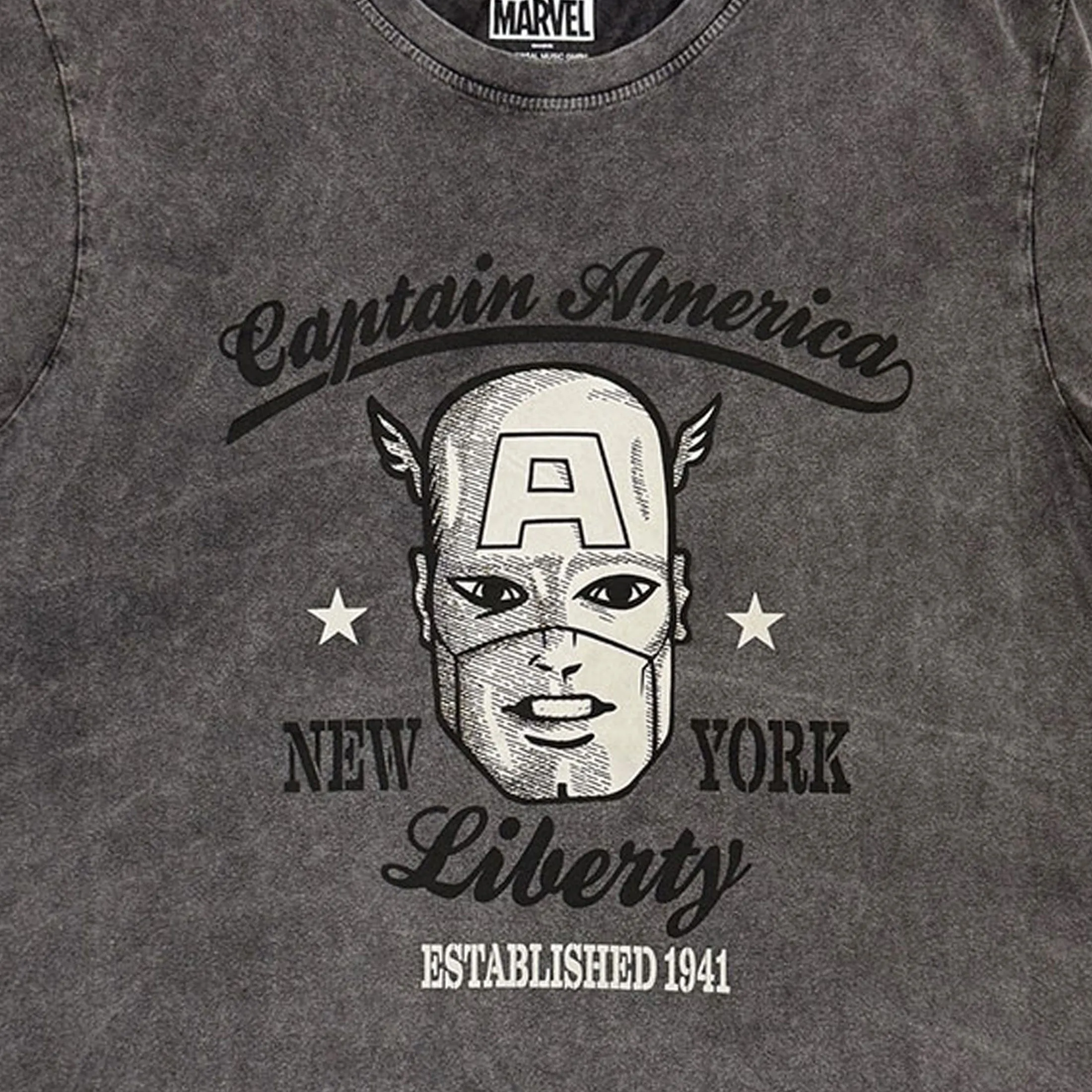 Captain America Est 1941 Stone Wash T Shirt sold by Paradiso Clothing product image thumbnail 2