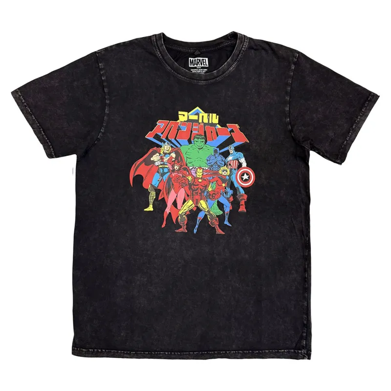 Marvel Comics Avengers Japanese Stone Wash T Shirt sold by Paradiso Clothing