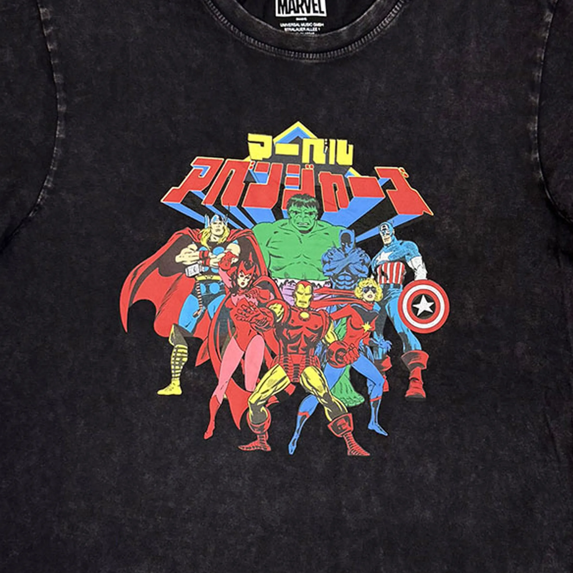 Marvel Comics Avengers Japanese Stone Wash T Shirt sold by Paradiso Clothing product image thumbnail 2