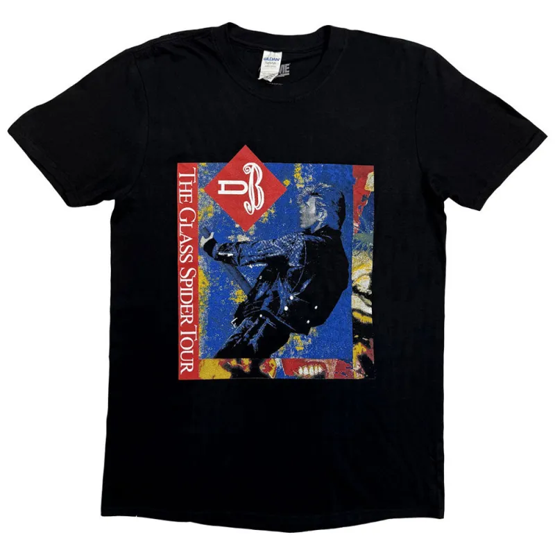 David Bowie Glass Spider Tour USA 1987 Back Print T Shirt made by Paradiso Clothing