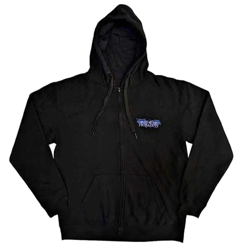 Bring Me The Horizon Blue Crow Wings Zipped Hoodie made by Paradiso Clothing