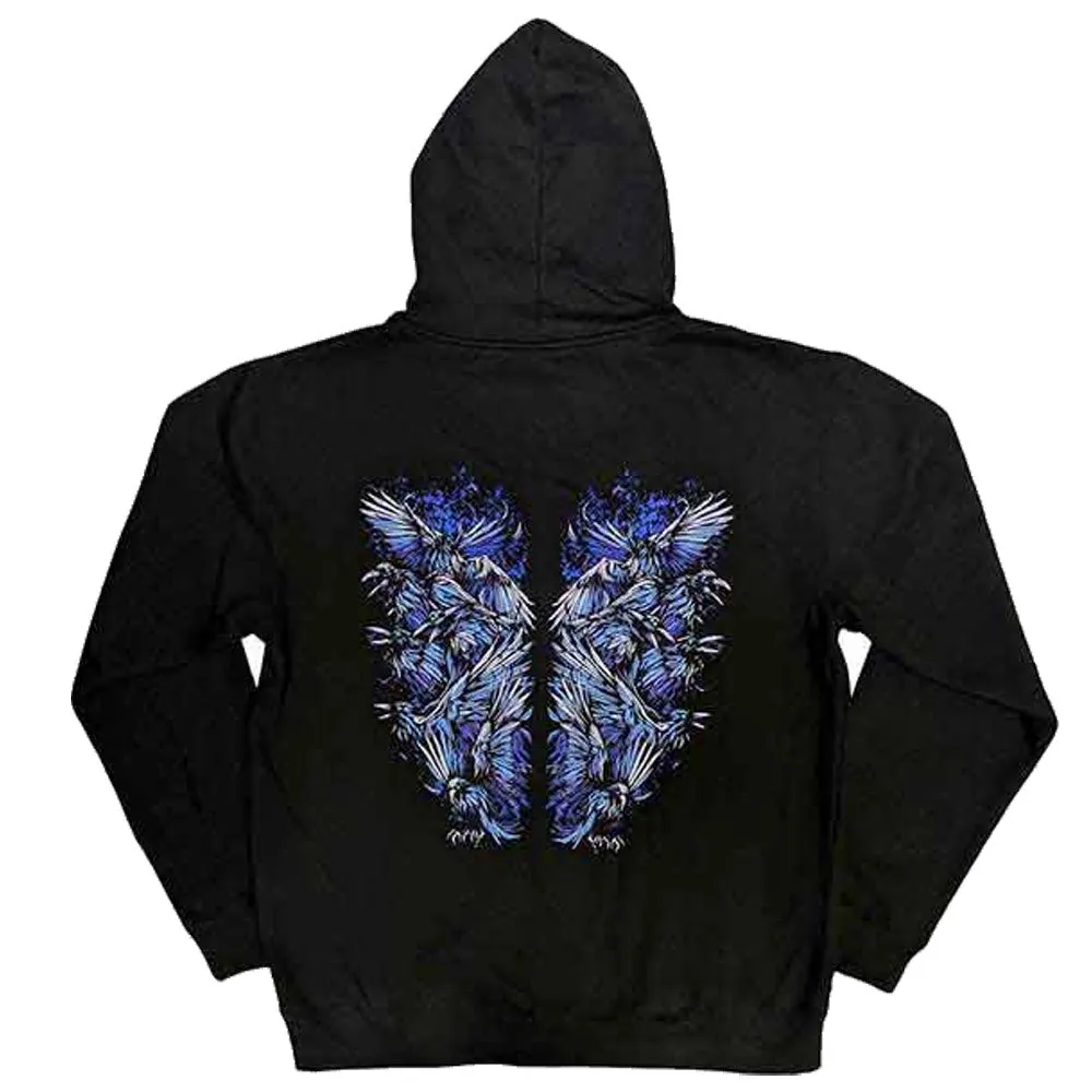 Bring Me The Horizon Blue Crow Wings Zipped Hoodie sold by Paradiso Clothing product image thumbnail 2