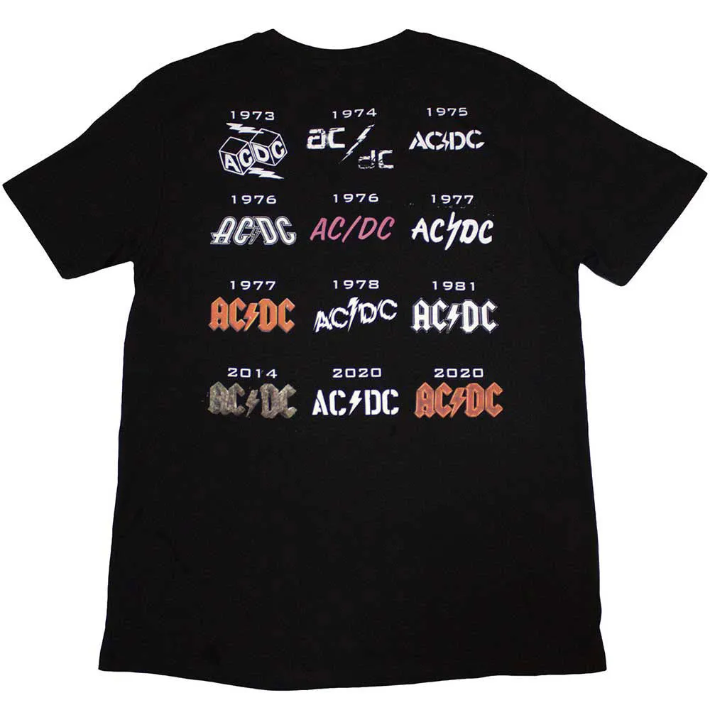 AC/DC Fifty Years Band Logo History T Shirt sold by Paradiso Clothing product image thumbnail 2