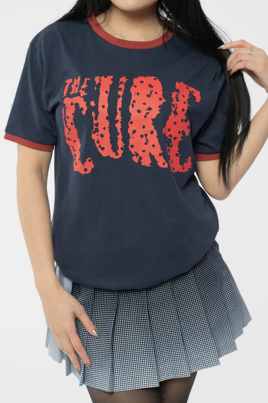 The Cure Logo Ringer T Shirt sold by Paradiso Clothing product image thumbnail 3