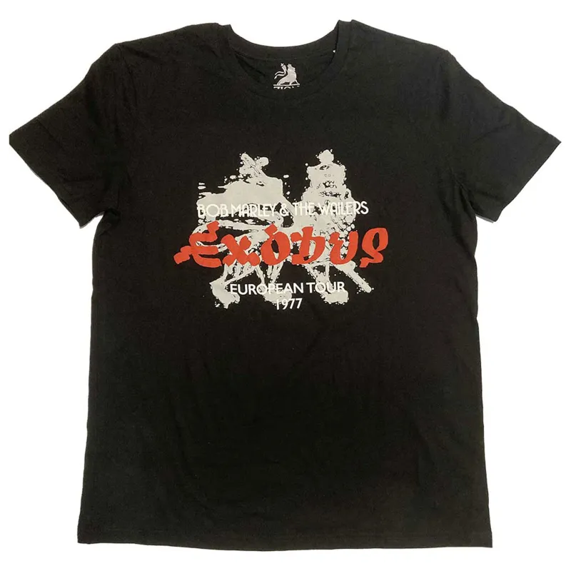 Bob Marley Exodus European Tour 77 Hi-Build T Shirt made by Paradiso Clothing