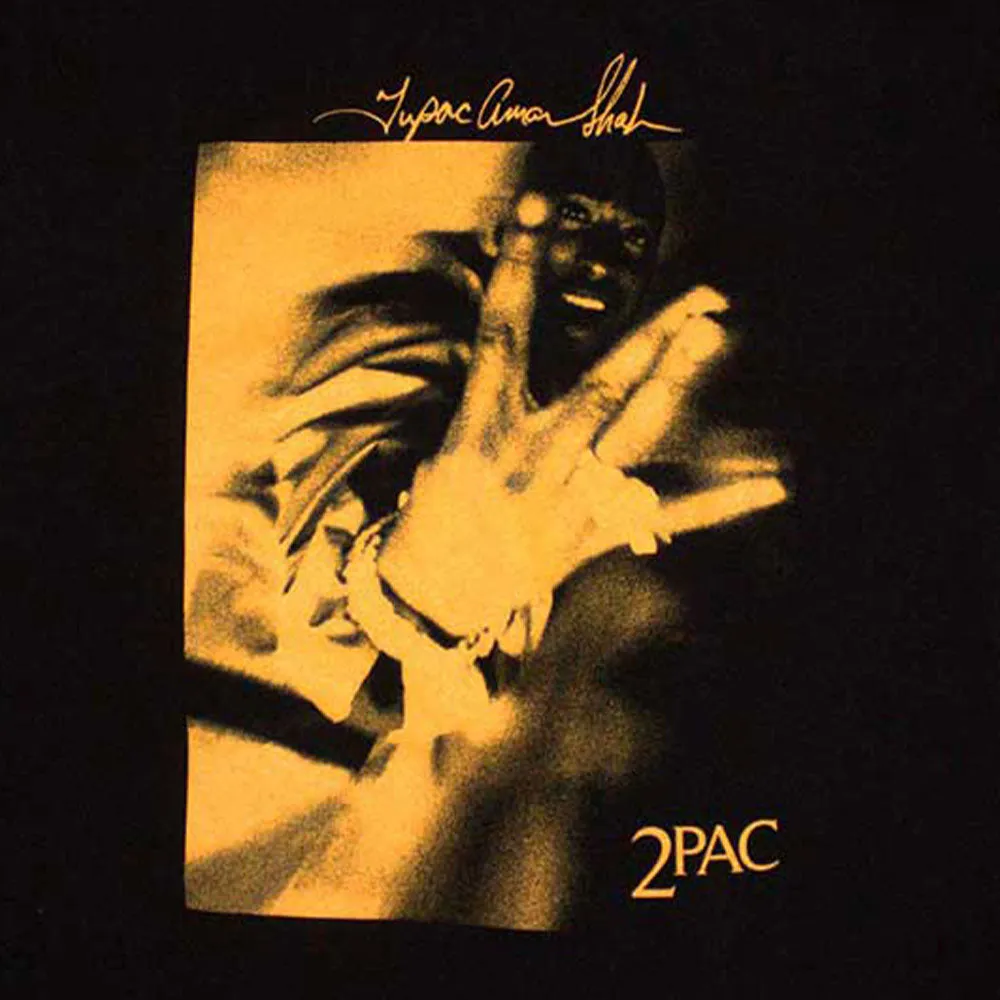 Tupac Fingers Orange Tone T Shirt sold by Paradiso Clothing product image thumbnail 2